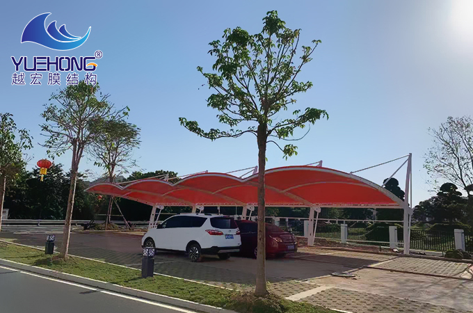 廣東廣州小火車棚膜結構案例